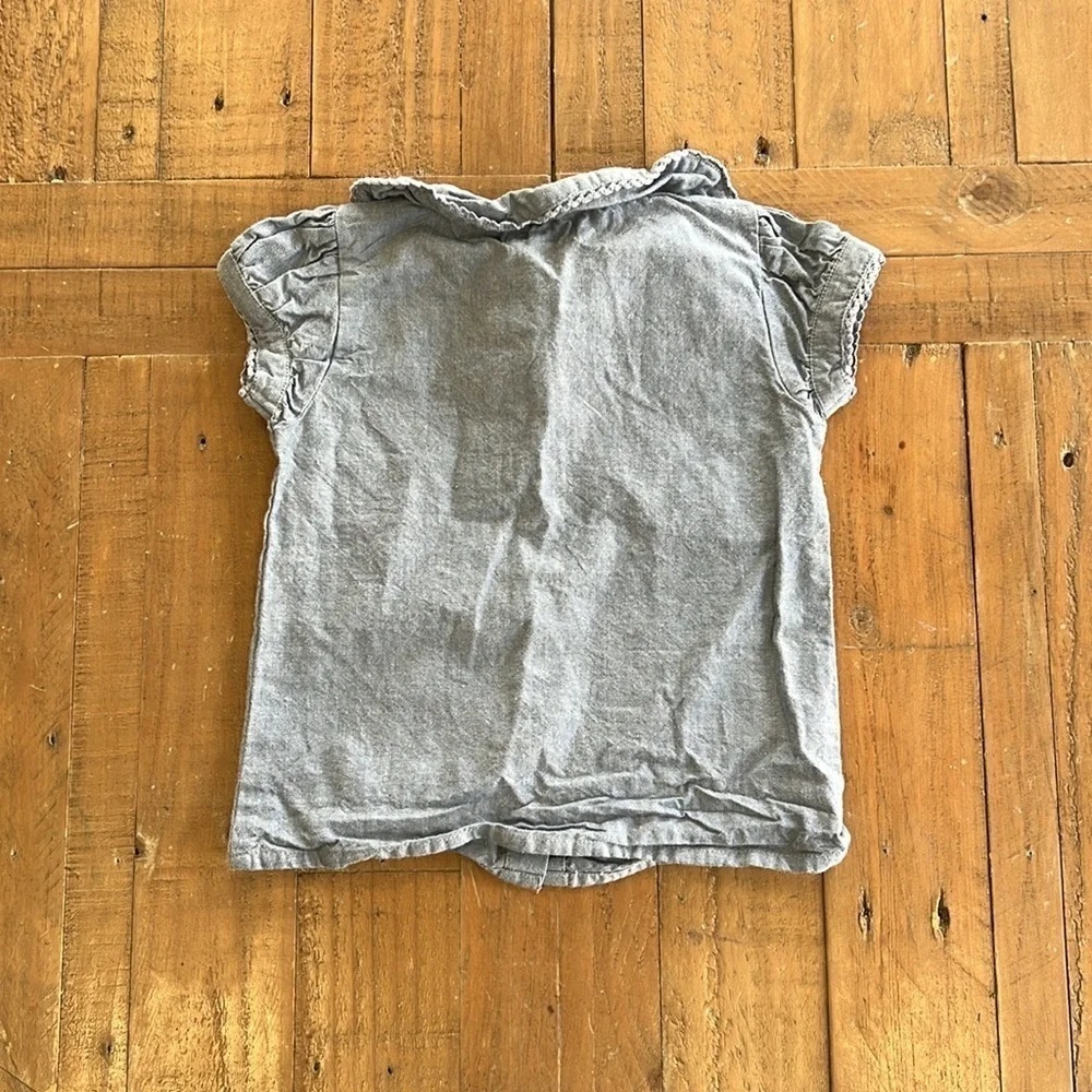 cherry crumble chambray button